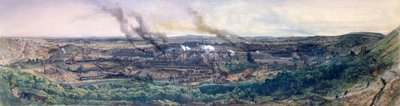 Factories at Le Creusot in 1848, 1855 by Ignace Francois Bonhomme
